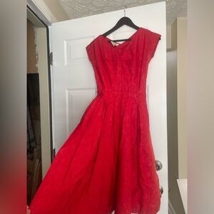 Vintage 1950s Red Dress